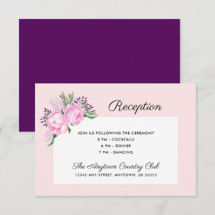 Convites Recepção de casamento de Aquarela Rosa