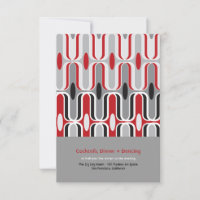 Recepção de casamento de Arte Moderna com Padrão Z