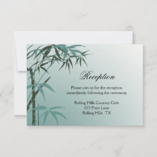 Convites Recepção de casamento de Bambu Natural com Gradien