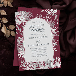 Convites Recepção de casamento de Borgonha de Arco com Quad