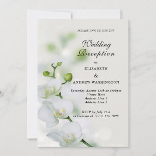 Convites Recepção de casamento de Brilhantes Orquídeas