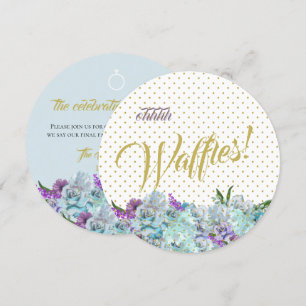 Convites Recepção de Casamento de Buquê Azul Teal Suite 