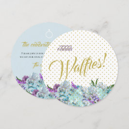 Convites Recepção de Casamento de Buquê Azul Teal Suite Bru