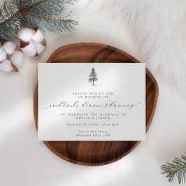 Convites Recepção de casamento de caligrafia por árvore