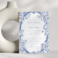 Recepção de casamento de Casa Aberta Azul Elegante