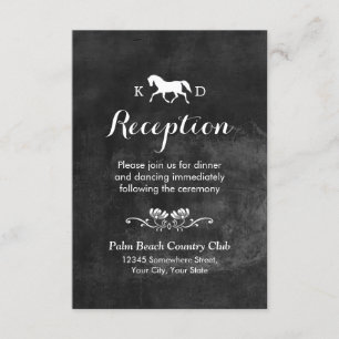 Convites Recepção de Casamento de Cavalo Elegante