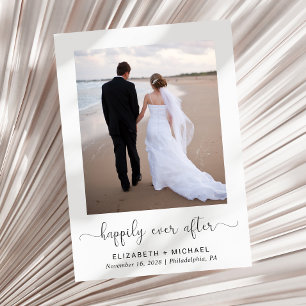 Convites Recepção de casamento de Código QR de Foto Elegant