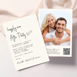 Convites Recepção de casamento de Código QR de Foto para Se