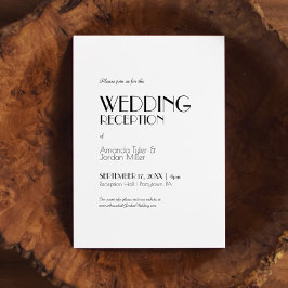 Convites Recepção de casamento de Deco Moderno Minimalista