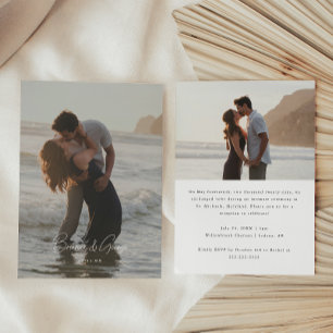Convites Recepção de casamento de Elopemento de 2 Fotografi