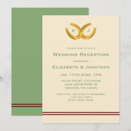 Convites Recepção de casamento de ferraduras ocidentais