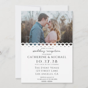 Convites Recepção de casamento de Fotografias do Lace Branc