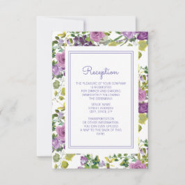 Convites Recepção de Casamento de Jardim Floral com Aquarel