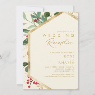 Convites Recepção de casamento de limão verde de Natal mode
