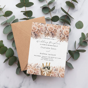 Convites Recepção de casamento de luxo do cabaz de rosas