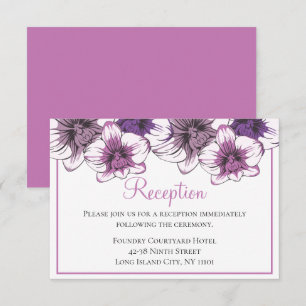 Convites Recepção de Casamento de Orquídea Floral Flores Ro