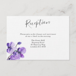 Convites Recepção de Casamento de Orquídeas em Aquarela Vio