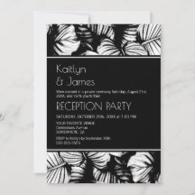 Recepção de Casamento de Palma Tropical em Preto e