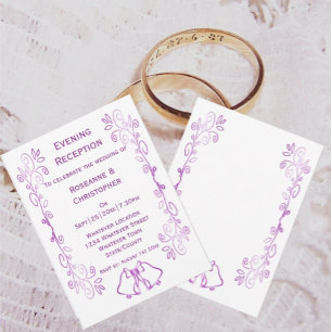 Convites Recepção de casamento de Rolagem de Belos Roxos