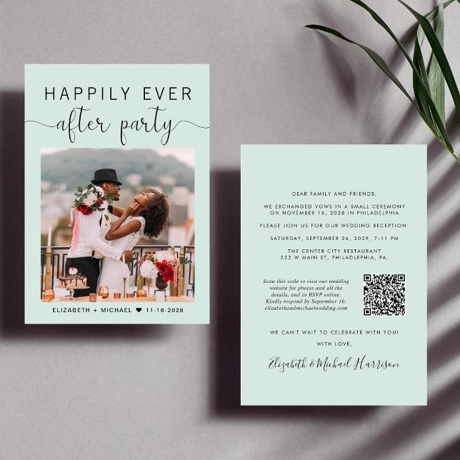 Convites Recepção de casamento de vírgula do Código QR de F (Criador carregado)