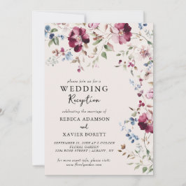 Convites Recepção de casamento Delicada de Jardim Botânico 