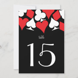 Convites Recepção de Casamento Destiny Vegas Número de Mesa