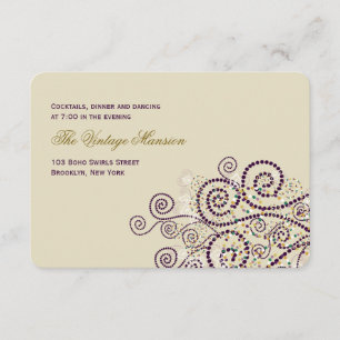 Convites Recepção de casamento dos Espíritos do Roxo Ele