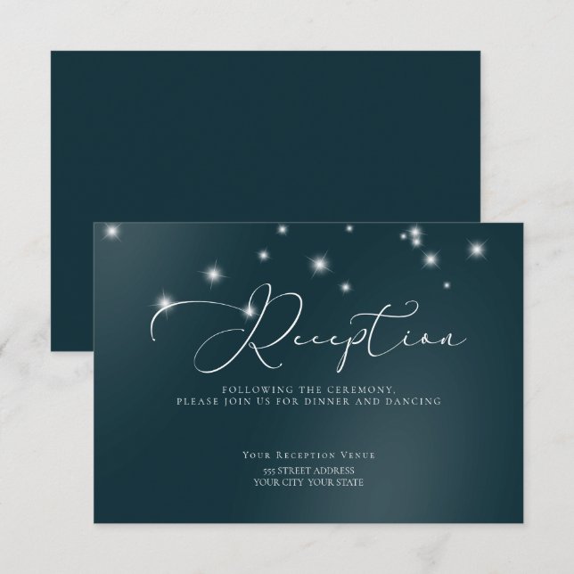 Convites Recepção de casamento | Elegante "Driftwood Tulle  (Frente/Verso)