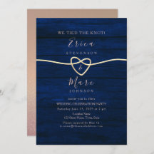 Recepção de Casamento Elegante em Dourado e Azul N