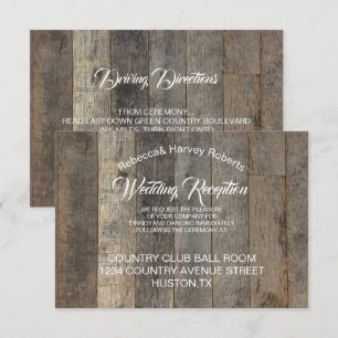 Convites recepção de casamento em celeiro com textura de ma