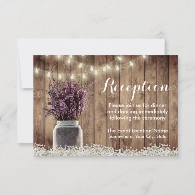 Convites Recepção de Casamento em Jarra de Pedra com Floral (Frente)