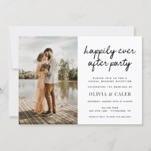Convites Recepção de Casamento Felizes para Sempre