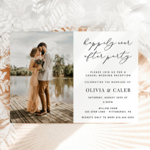 Convites Recepção de Casamento Felizes para Sempre