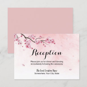 Convites Recepção de Casamento Floral com Flor de Cerejeira