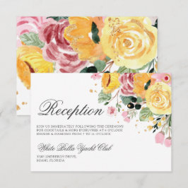 Convites Recepção de casamento Floral de Aquarela