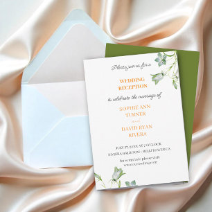 Convites Recepção de casamento Floral de Bellflower Elegant