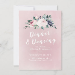 Convites Recepção de casamento floral de escamas botânicas 