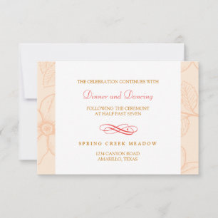 Convites Recepção de casamento floral de jardim de primaver