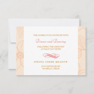 Convites Recepção de casamento floral de jardim de primaver