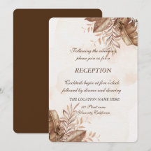 Recepção de Casamento Floral de Outono Exótico