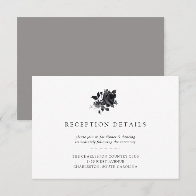 Convites Recepção de Casamento Floral em Aquarela Bouquet P (Frente/Verso)