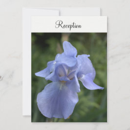 Convites Recepção de Casamento Floral Íris Azul-Pervinca
