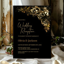 Recepção de Casamento Floral Moody Gold