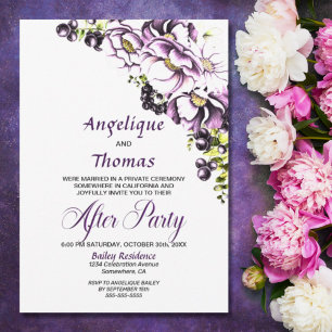 Convites Recepção de casamento Floral Puro