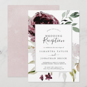 Convites Recepção de Casamento Floral Romance