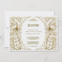 Recepção de Casamento Glam White Gold Art Deco Pav