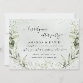 Convites Recepção de Casamento Greenery Happily Ever After 