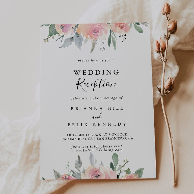 Convites Recepção de casamento Invertida Elegante (Criador carregado)