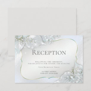 Convites Recepção de casamento Iscy Glacier Blue Shimmer