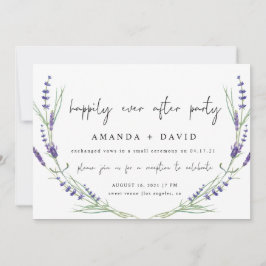Convites Recepção de Casamento Lavender Happily Ever After 